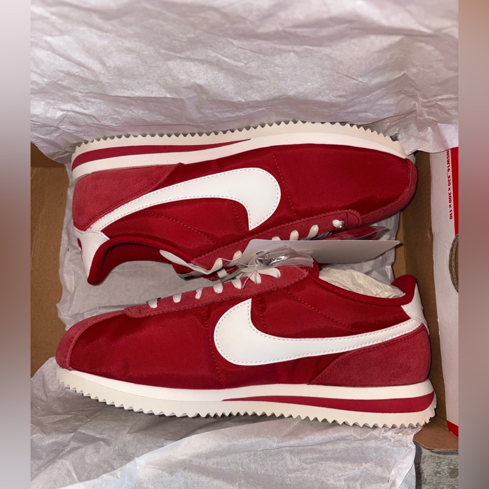 SOLD NWT Nike Red and White Cortez Shoes